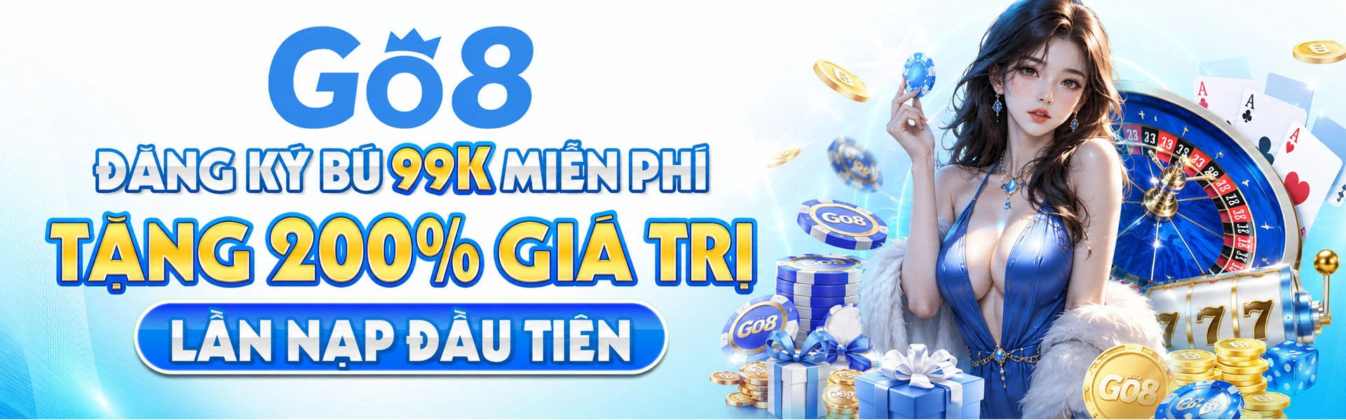 Banner giới thiệu GO8 về casino, cá cược online và giải trí trực tuyến